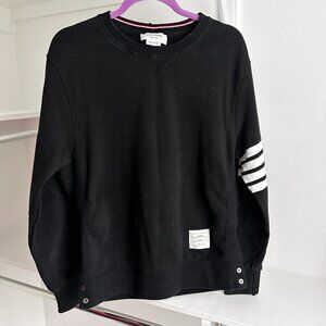 Thom Browne Classic Loop Back Engineered 4-Bar Crew Neck Sweatshirt